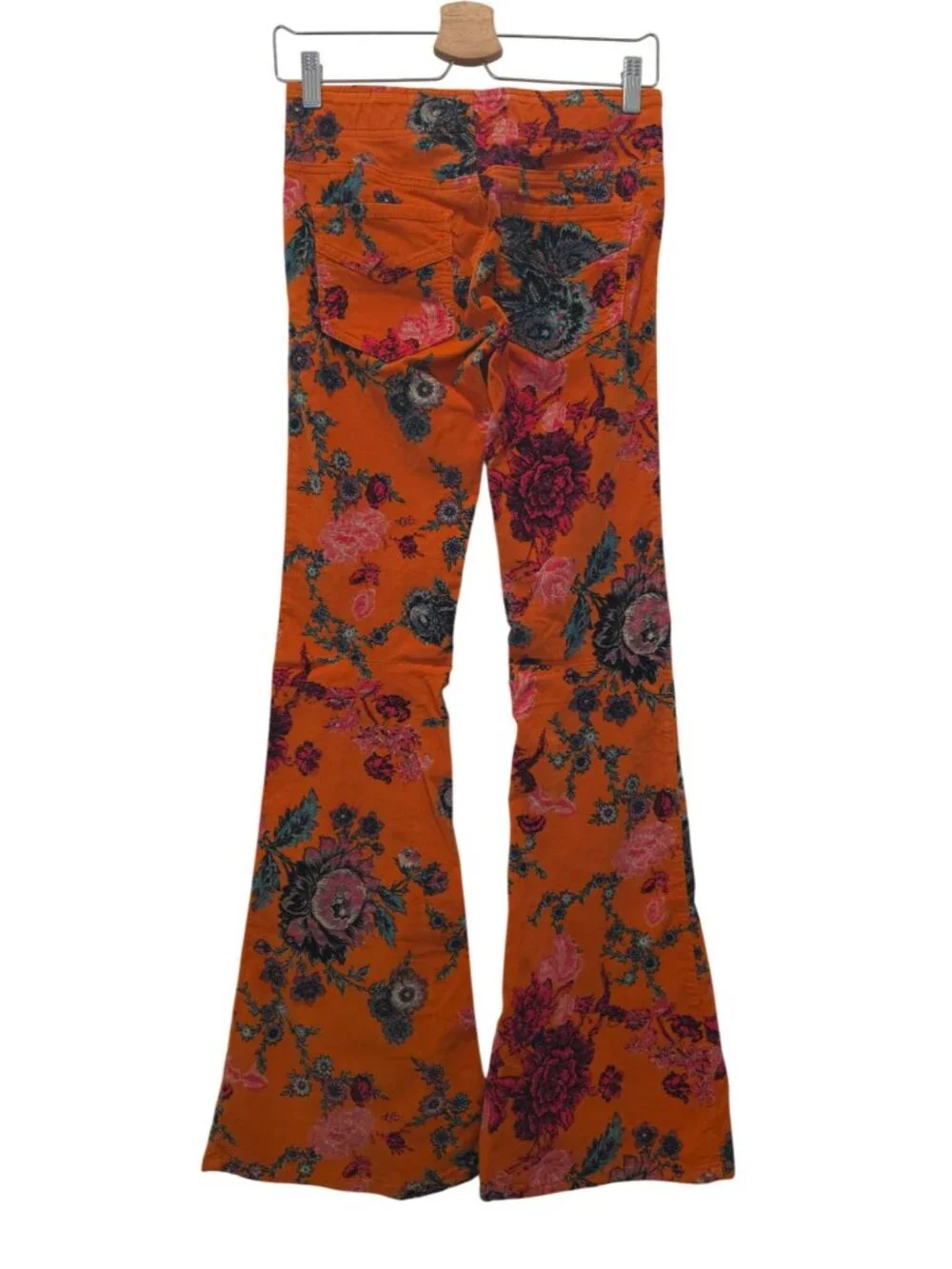 We The Free x Free People Printed Penny Pull-On Low Rise Corduroy Flare Pants 25 - Picture 2 of 10